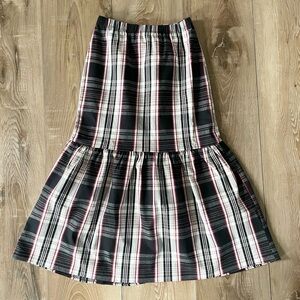 Urban Outfitters Urban Renewal Remnants Plaid Single Tier Midi Skirt